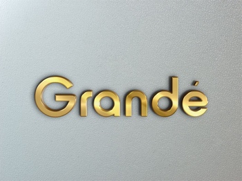 墙面上的金色立体logo样机