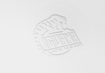 白卡纸上的凹痕logo样机