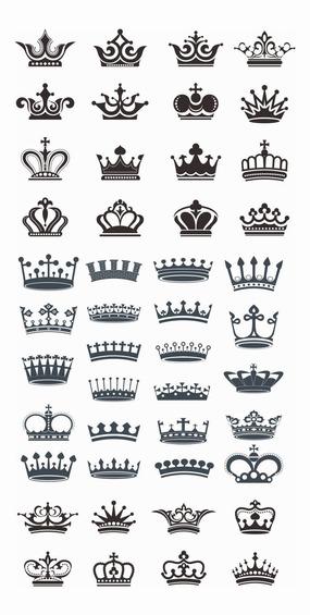 各种皇冠图标图形设计