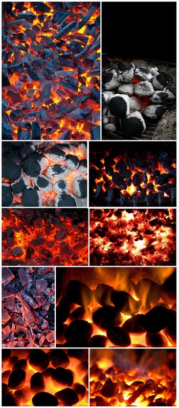 火炭烧煤高清图片