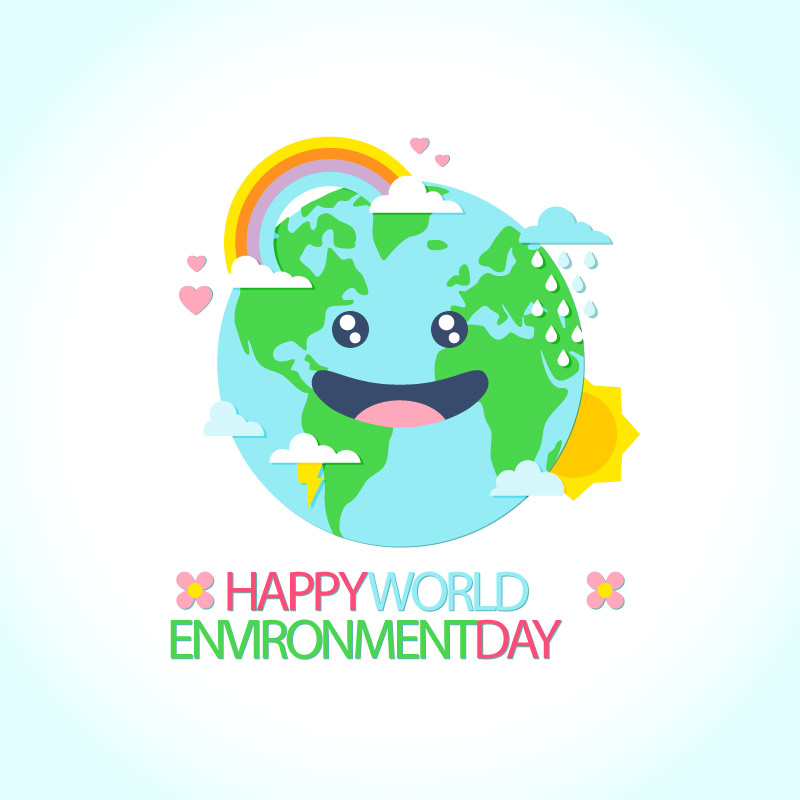 世界环境日开心的地球