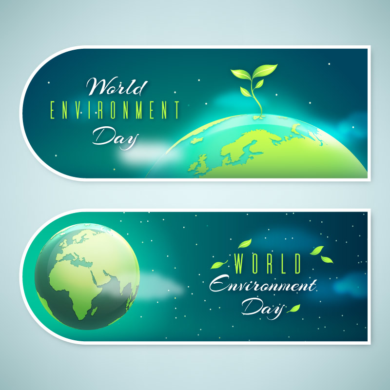 绿色环保地球banner设计