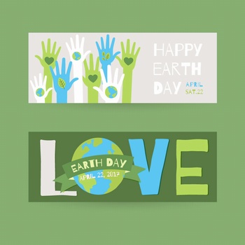 快乐地球日banner设计