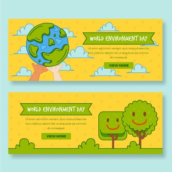 世界地球日环保banner设计