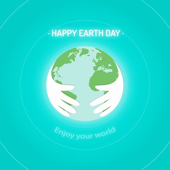 绿色环保地球日矢量图片