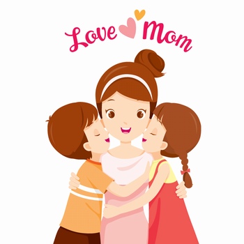 手绘插画为妈妈庆祝母亲节