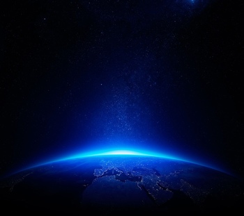 地球蓝色炫光背景图片