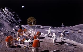登陆月球探测的插画