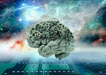 人类大脑意识科技示意图
