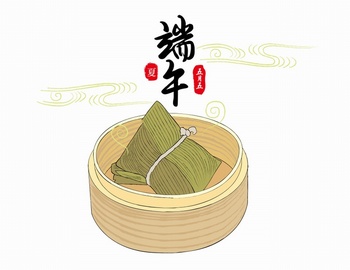 手绘端午节粽子插画