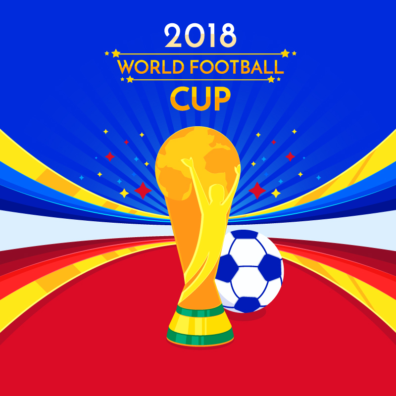 2017俄罗斯世界杯主题插画设计