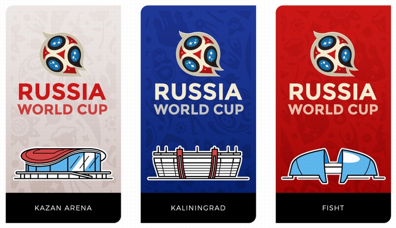 2018俄罗斯世界杯足球场馆图标设计