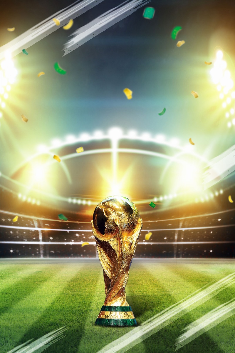 世界杯足球场海报背景