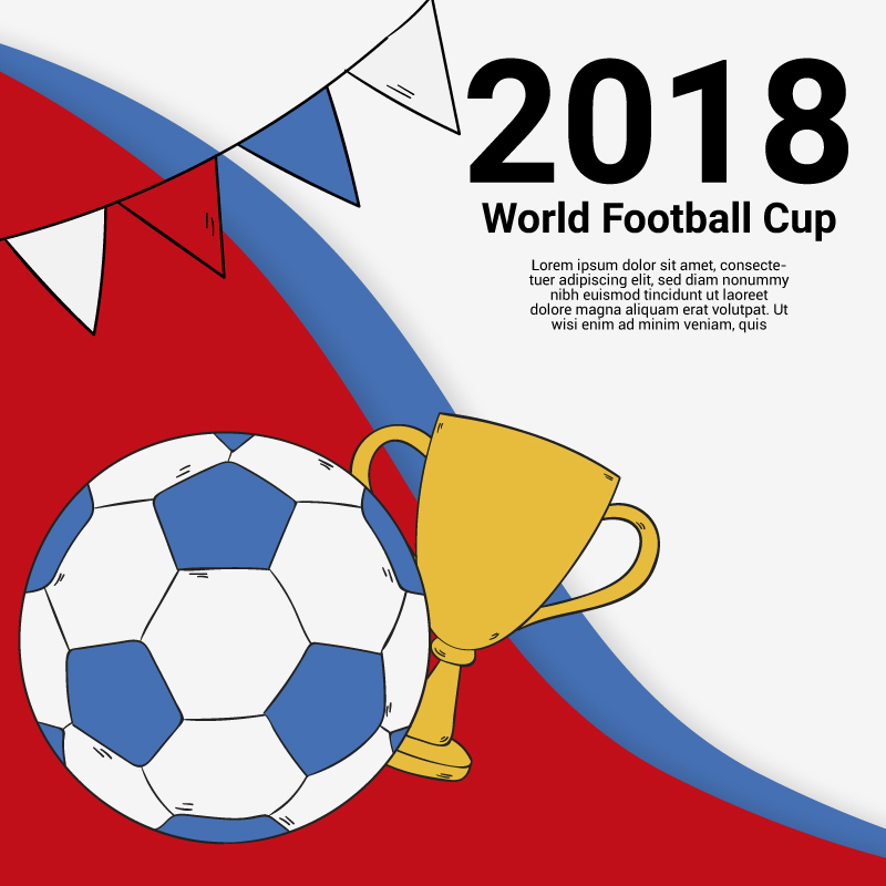 2018俄罗斯世界杯插画设计