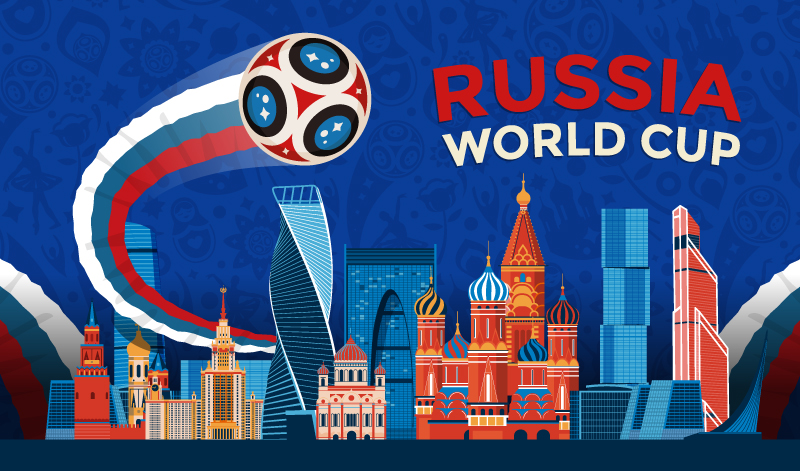 2018世界杯俄罗斯风格建筑插画设计
