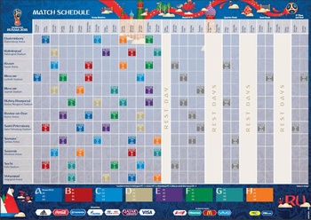 國際足聯發布的2018世界杯賽程表