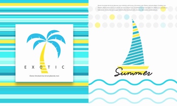夏季海边度假小清新海报图案
