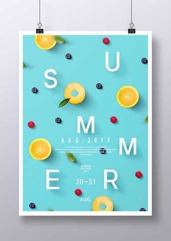 国外高端夏季新品促销海报模板