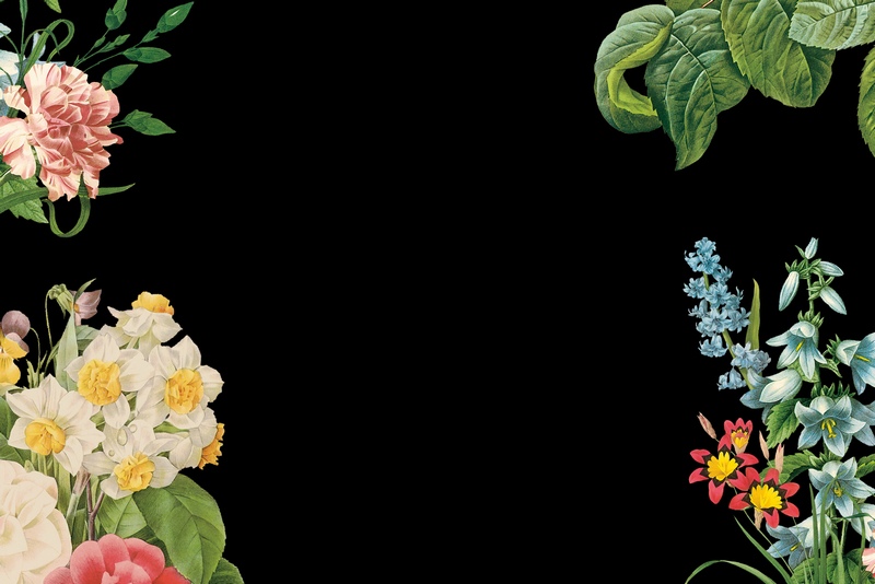 时尚花卉花朵招贴艺术海报背景