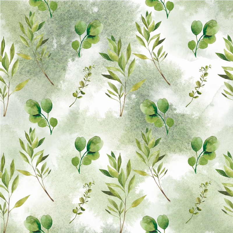 水彩植物枝叶底纹图案背景