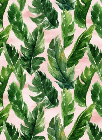 水彩手绘高清植物树叶底纹图案背景