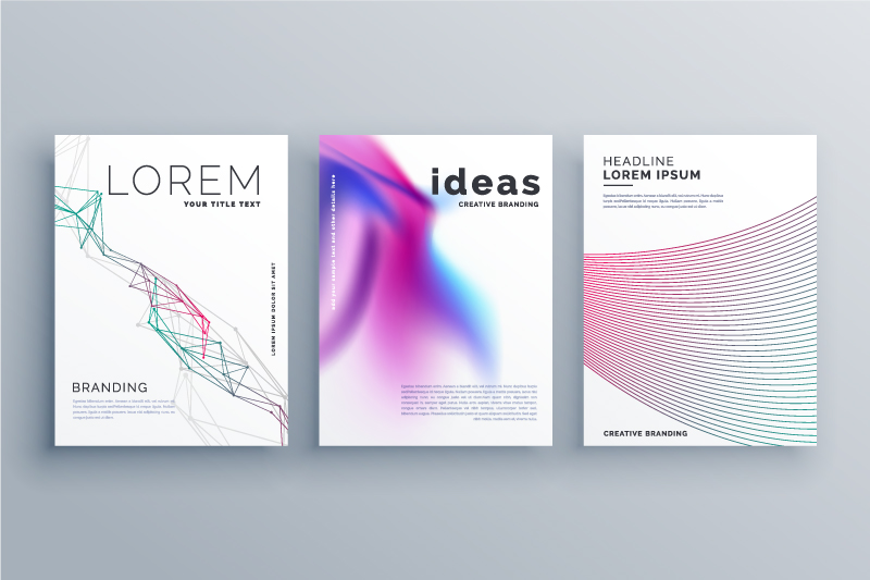 创意几何构成图形杂志封面设计