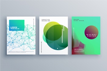 创意几何构成图形杂志封面设计