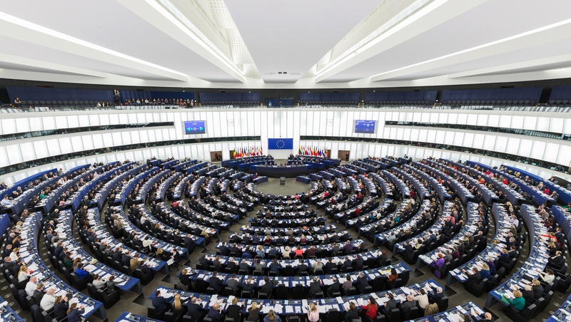 俯瞰欧盟会议现场全景图