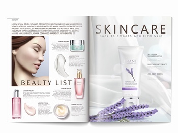化妆品美容杂志排版广告插页设计