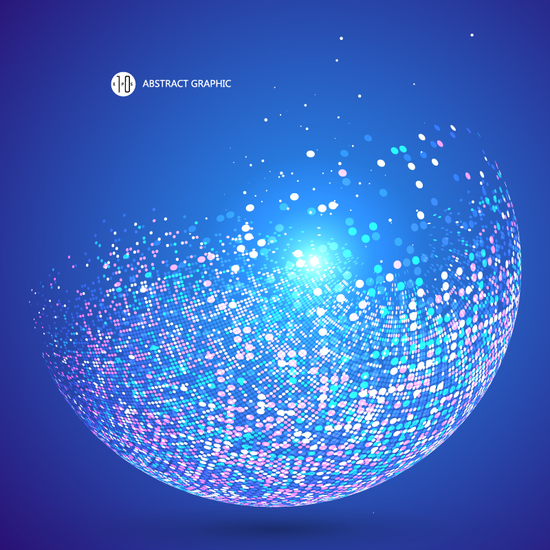 蓝色科技球形科幻智能概念图