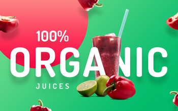 鲜榨果汁饮料海报宣传单设计素材