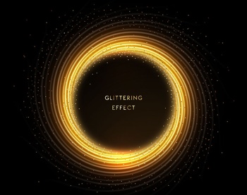 黑金颗粒质感创意旋转圆环海报背景素材图
