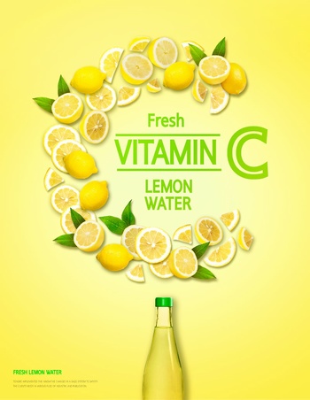 新鲜柠檬果汁饮料ps创意海报素材