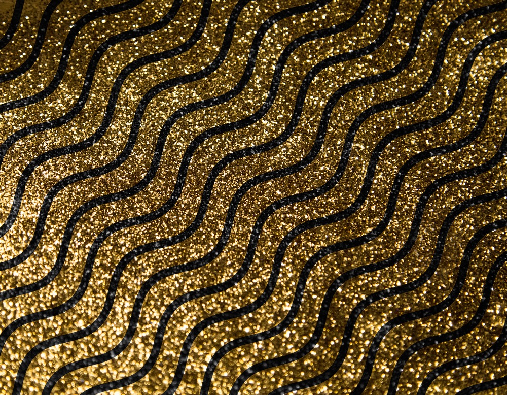 黑金颗粒质感平铺波浪线背景图案