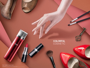 时尚化妆品海报广告ps素材