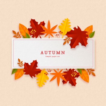秋季枫叶装饰标题背景框ps素材
