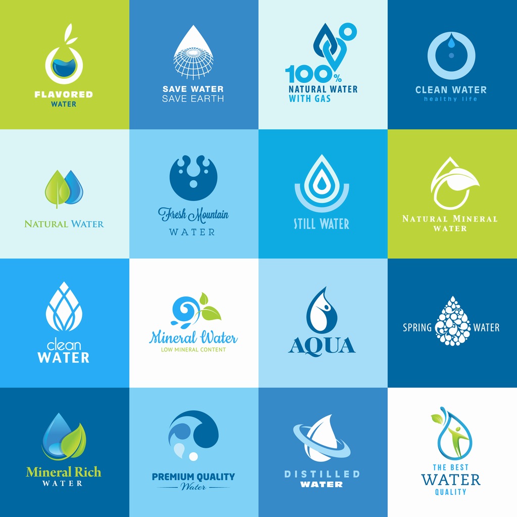 水滴水资源矢量logo标志图标素材
