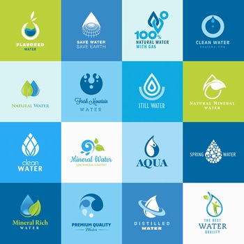 水滴水资源矢量logo标志图标素材