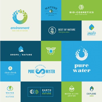 纯净水矢量logo标志图标素材