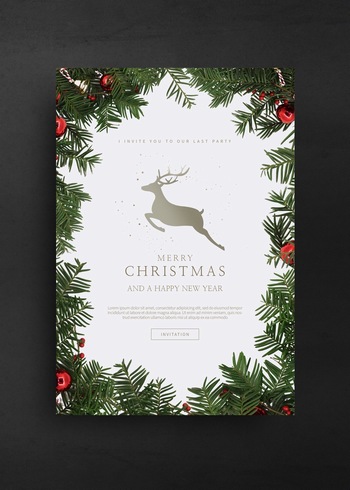 圣诞节商场窗贴海报贺卡背景ps素材