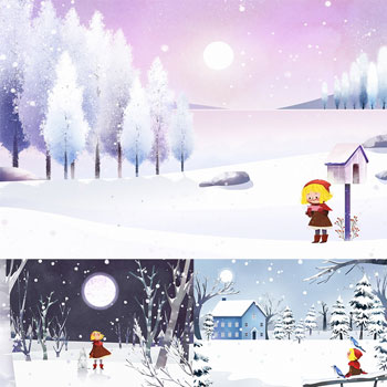 「冬季雪景ps插画素材」专题