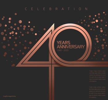 40周年庆活动黑金数字ps设计素材