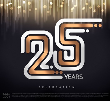 25周年庆活动黑金数字ps设计素材