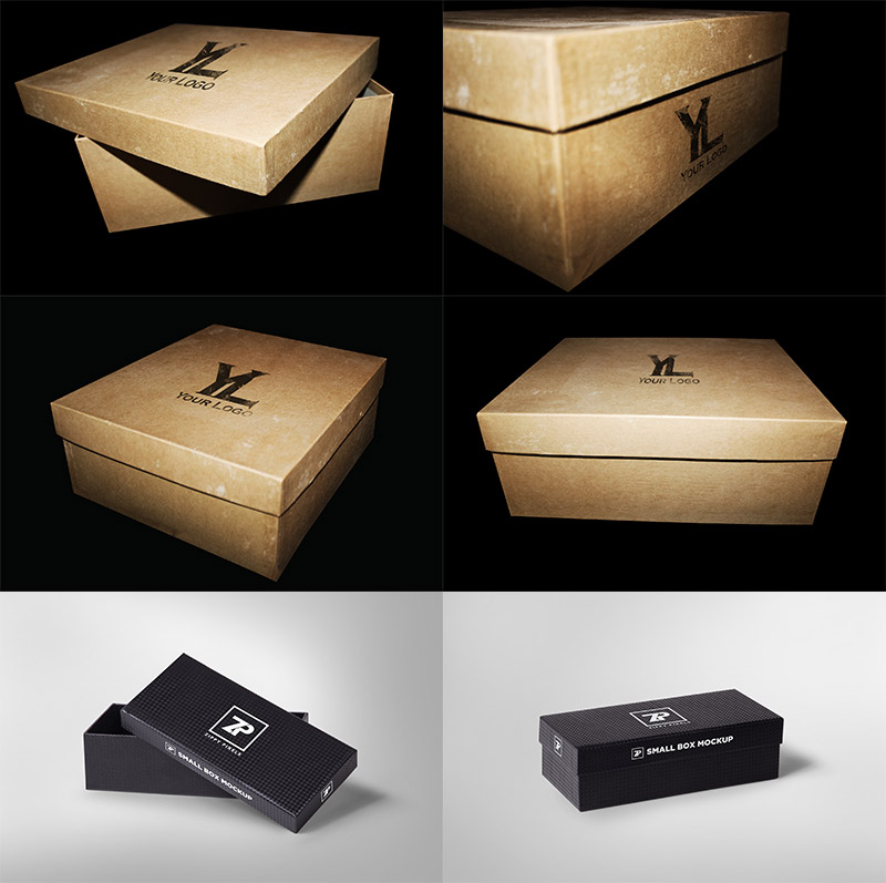多种盒型盒子包装盒样机ps素材