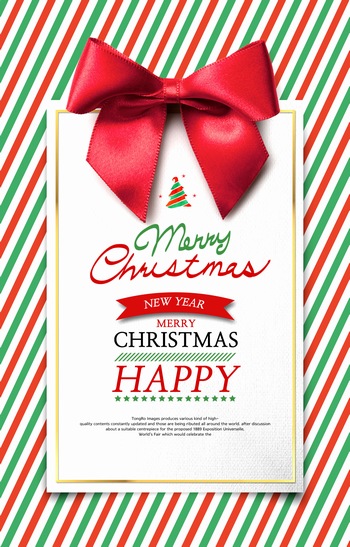 圣诞节冬季商场促销蝴蝶结海报ps素材