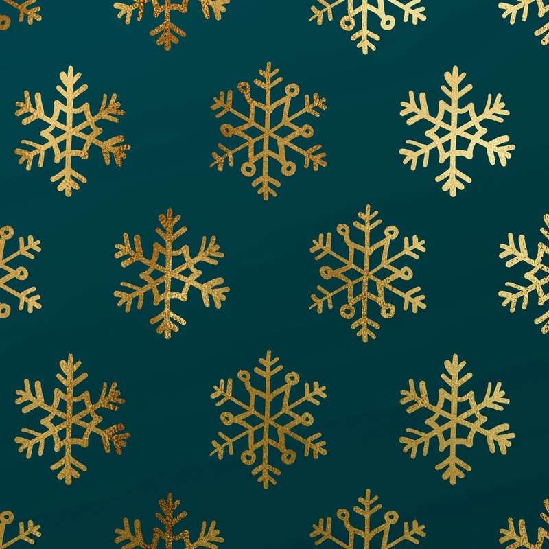 新年圣诞节烫金雪花背景图案元素包装纹理PS素材
