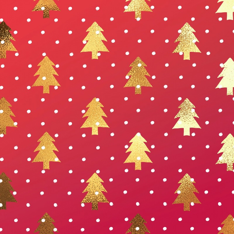 金色圣诞树背景图案元素包装纹理PS设计素材