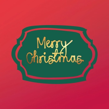 手写圣诞节快乐背景烫金包装PS设计素材
