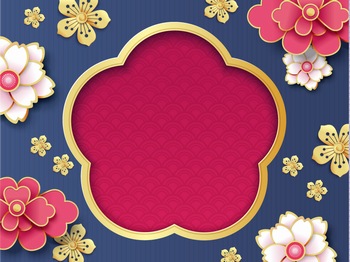 春节新年传统花纹装饰海报矢量图案素材