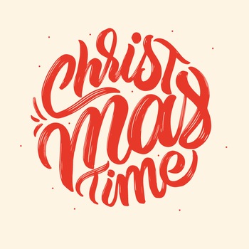 christmas time圣诞节英文艺术字矢量设计图